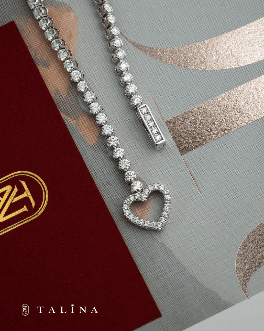 18K White Gold 2.8MM Natural Diamond Star Tennis Bracelet